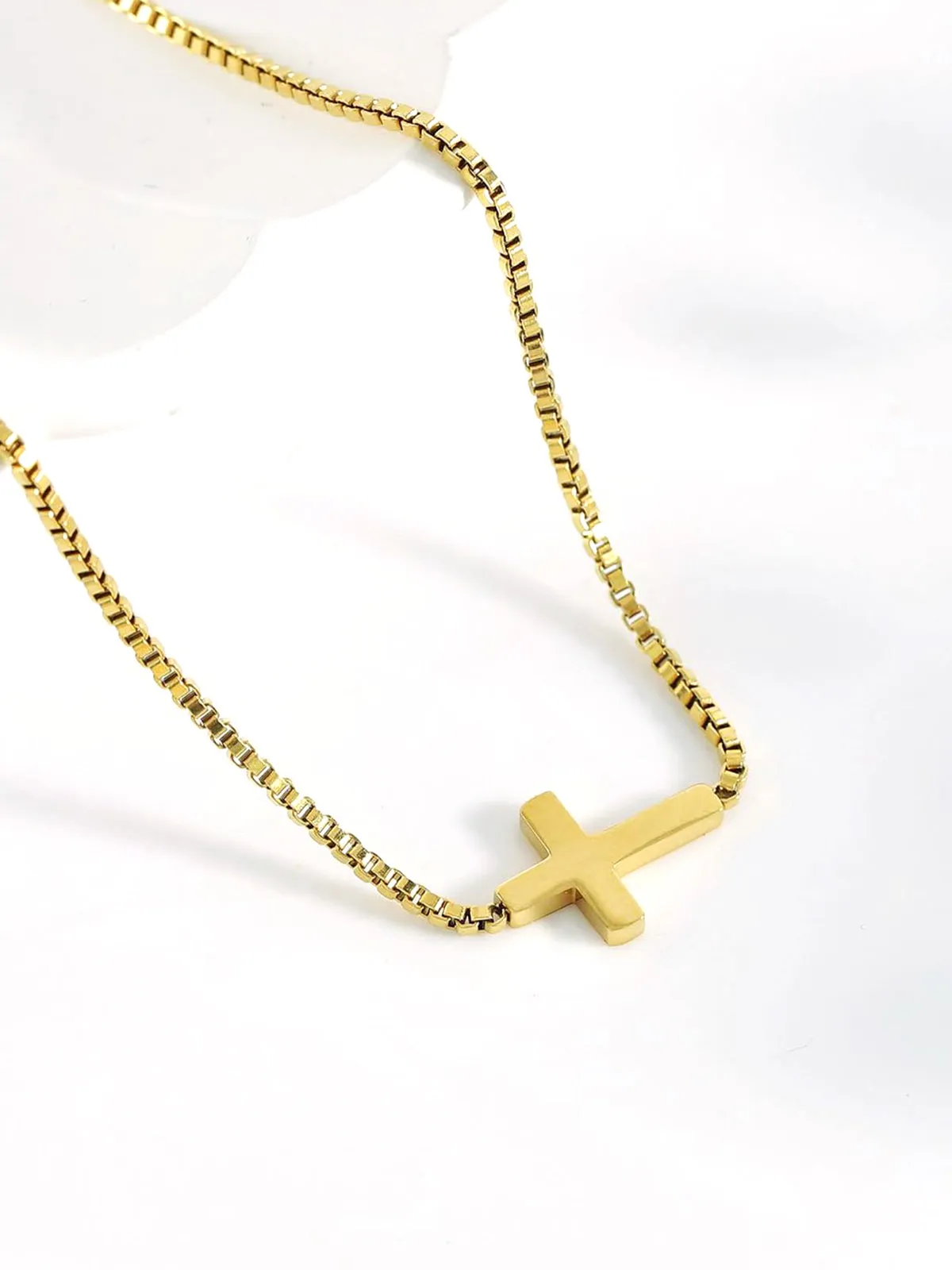 Mini Cross Pendant Necklace sold by COMMENSE product image thumbnail 3