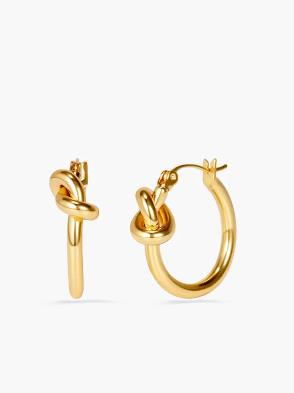Knotted Hoop Earrings sold by COMMENSE