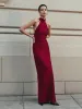 Open Back Satin Halter Dress sold by COMMENSE