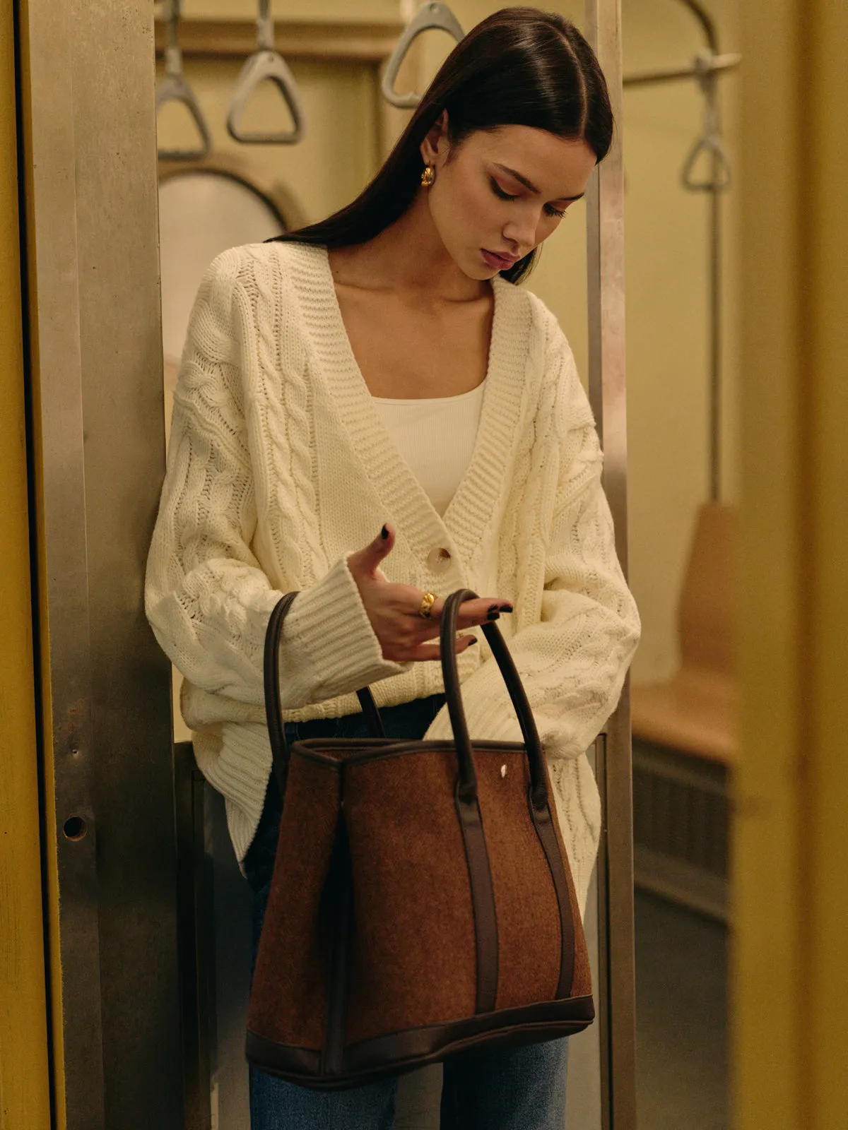 Versatile V-Neck Button Twist Cardigan sold by COMMENSE product image thumbnail 2