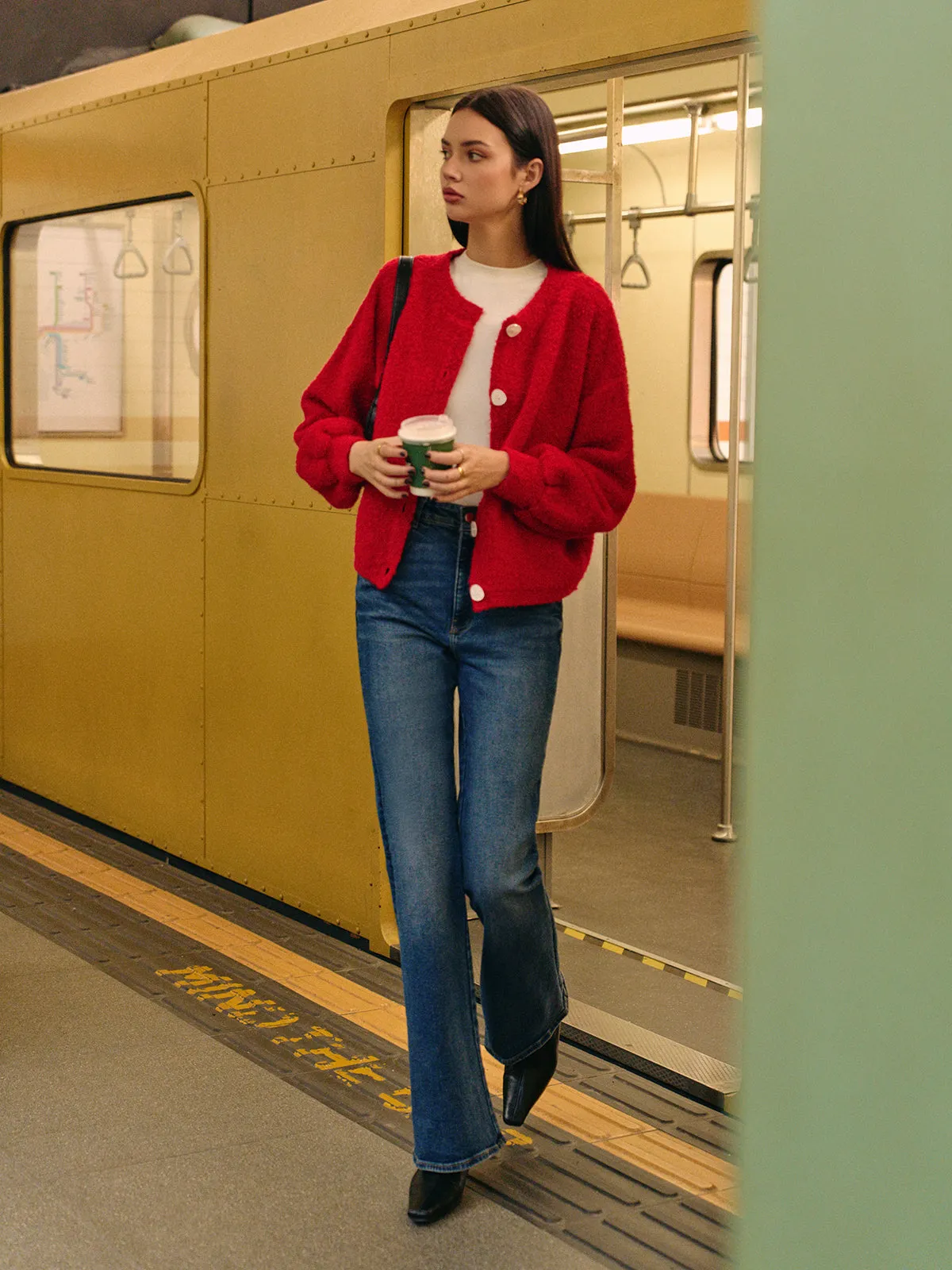 Casual Wool-Blend Button Cardigan sold by COMMENSE product image thumbnail 2