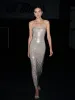 Mesh Trim Rhinestone-Decor Cami Dress sold by COMMENSE