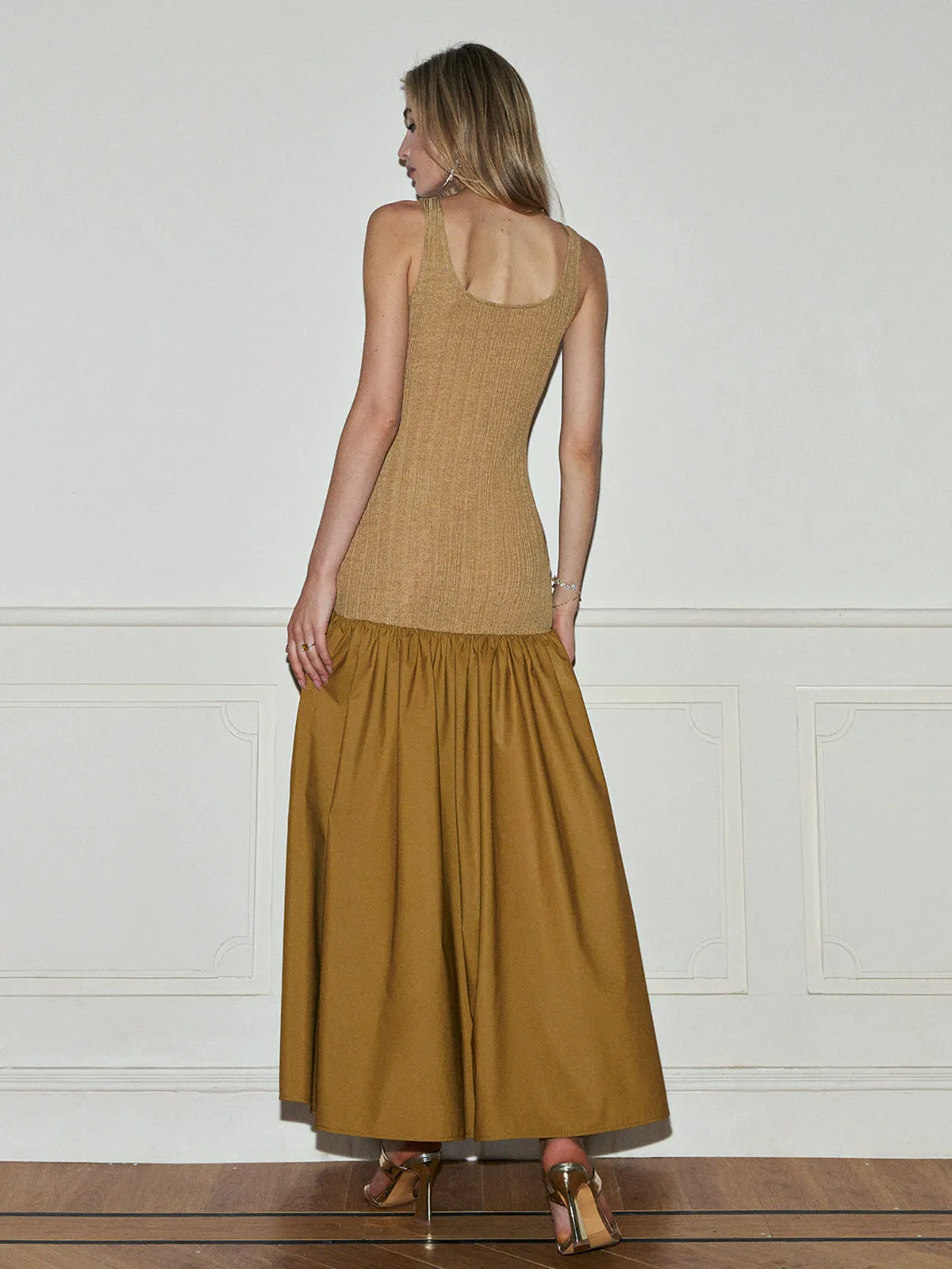 Pleated Panel Tank Long Dress sold by COMMENSE product image thumbnail 5