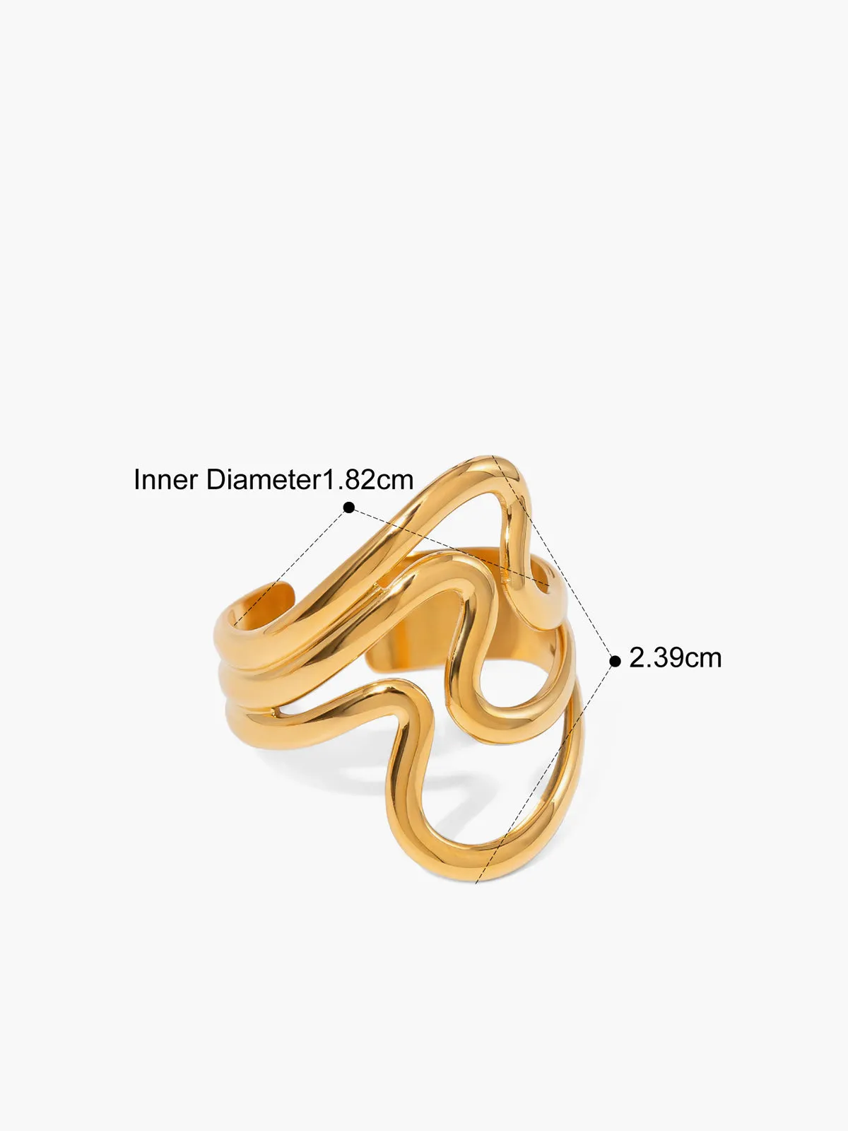 1pc Irregular Open Ring sold by COMMENSE product image thumbnail 3