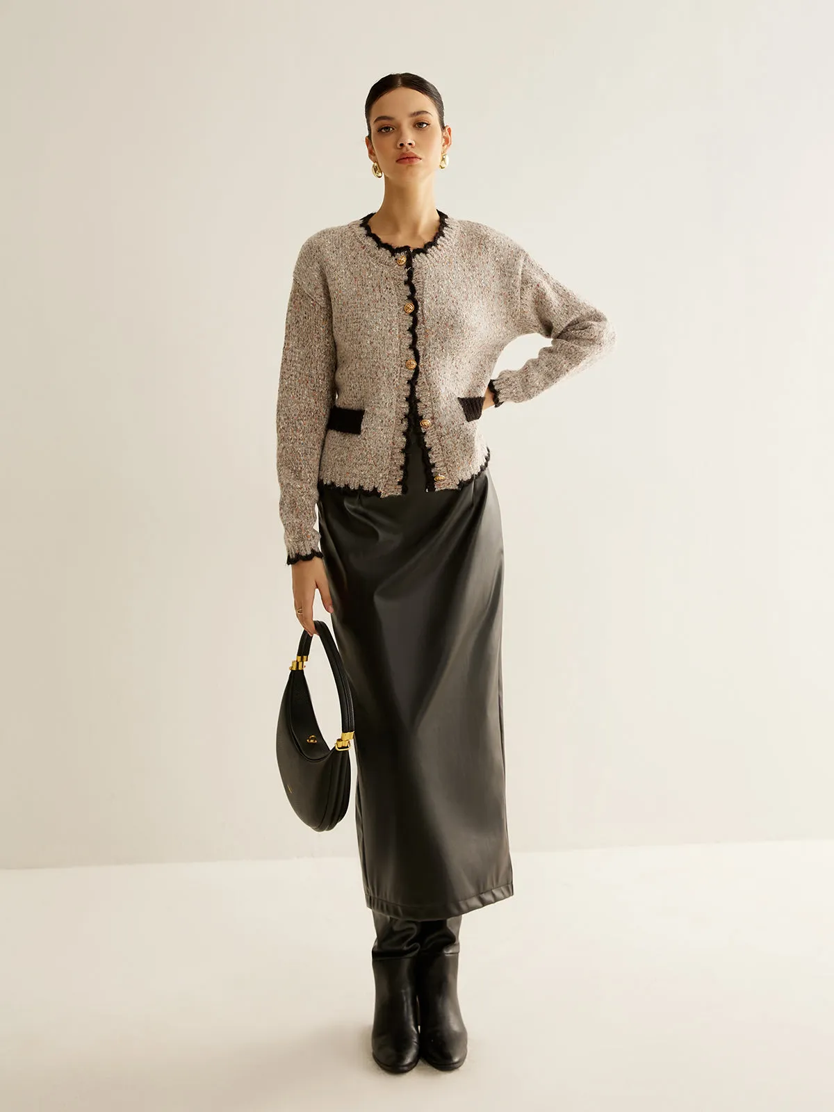 Versatile Contrast Trim Button Cardigan sold by COMMENSE product image thumbnail 2