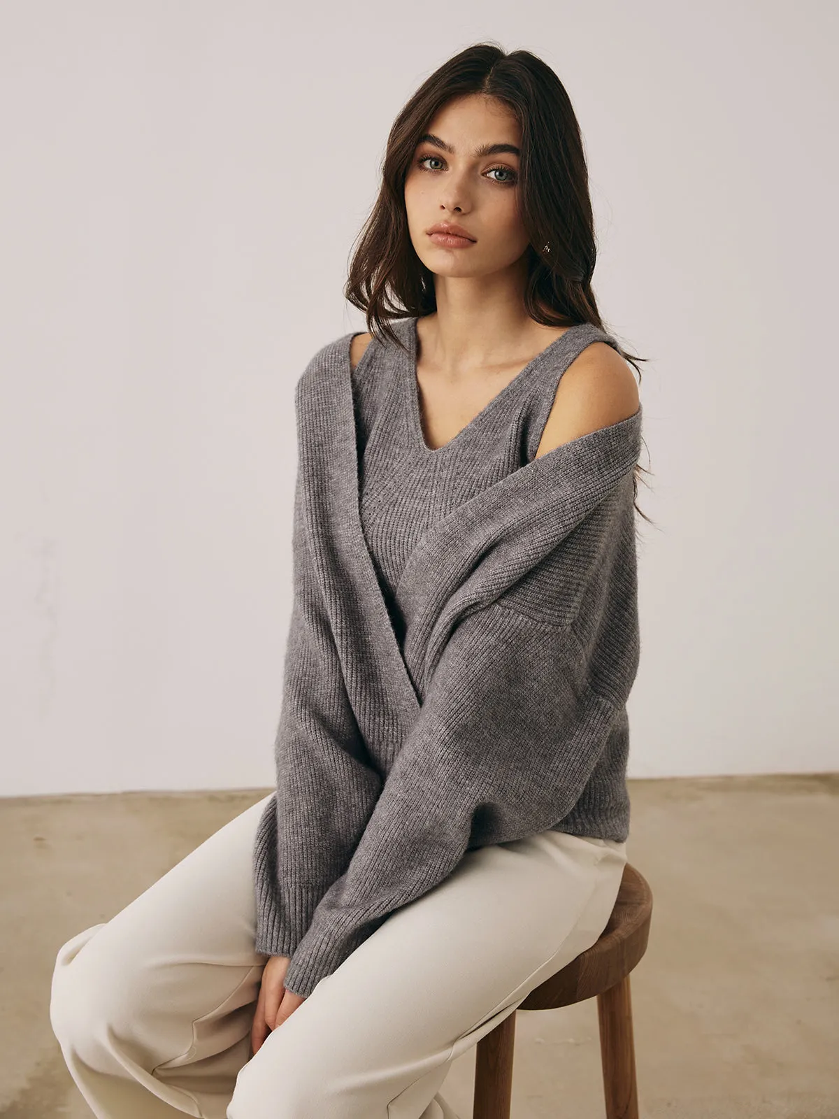 Ribbed Button Sweater Co-ord sold by COMMENSE product image thumbnail 4