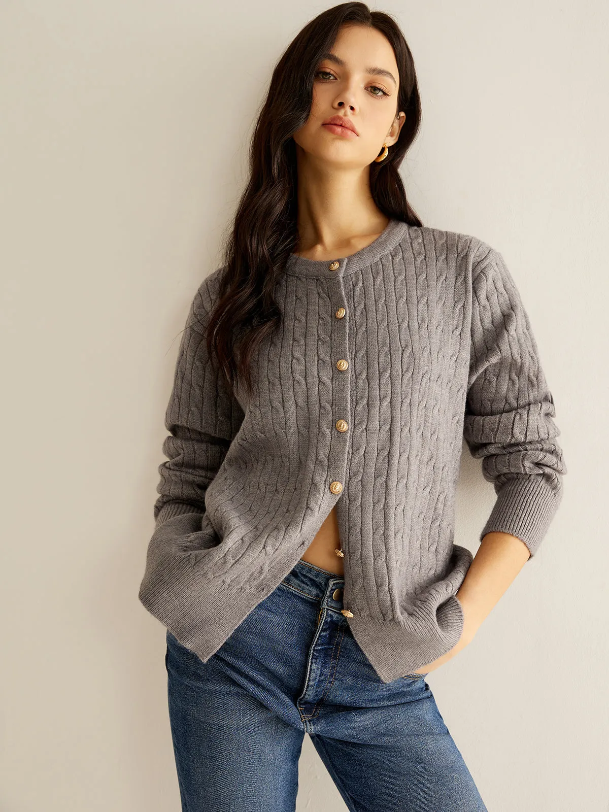 Button Down Twist Slim Cardigan sold by COMMENSE product image thumbnail 5