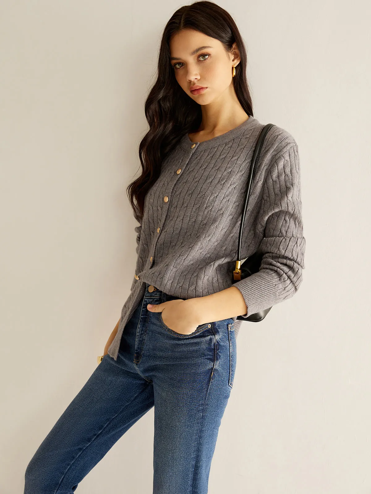 Button Down Twist Slim Cardigan sold by COMMENSE product image thumbnail 2