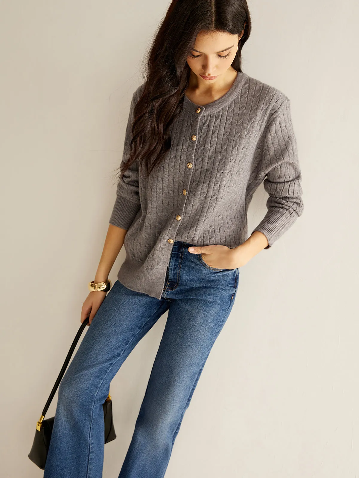 Button Down Twist Slim Cardigan sold by COMMENSE product image thumbnail 3
