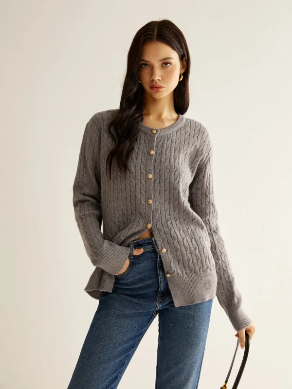 Button Down Twist Slim Cardigan sold by COMMENSE