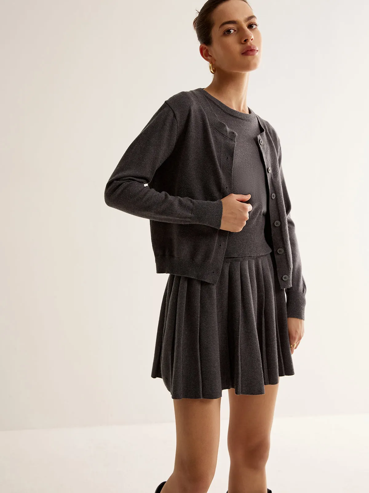 Utility Knit Three-Piece Skirt Set sold by COMMENSE