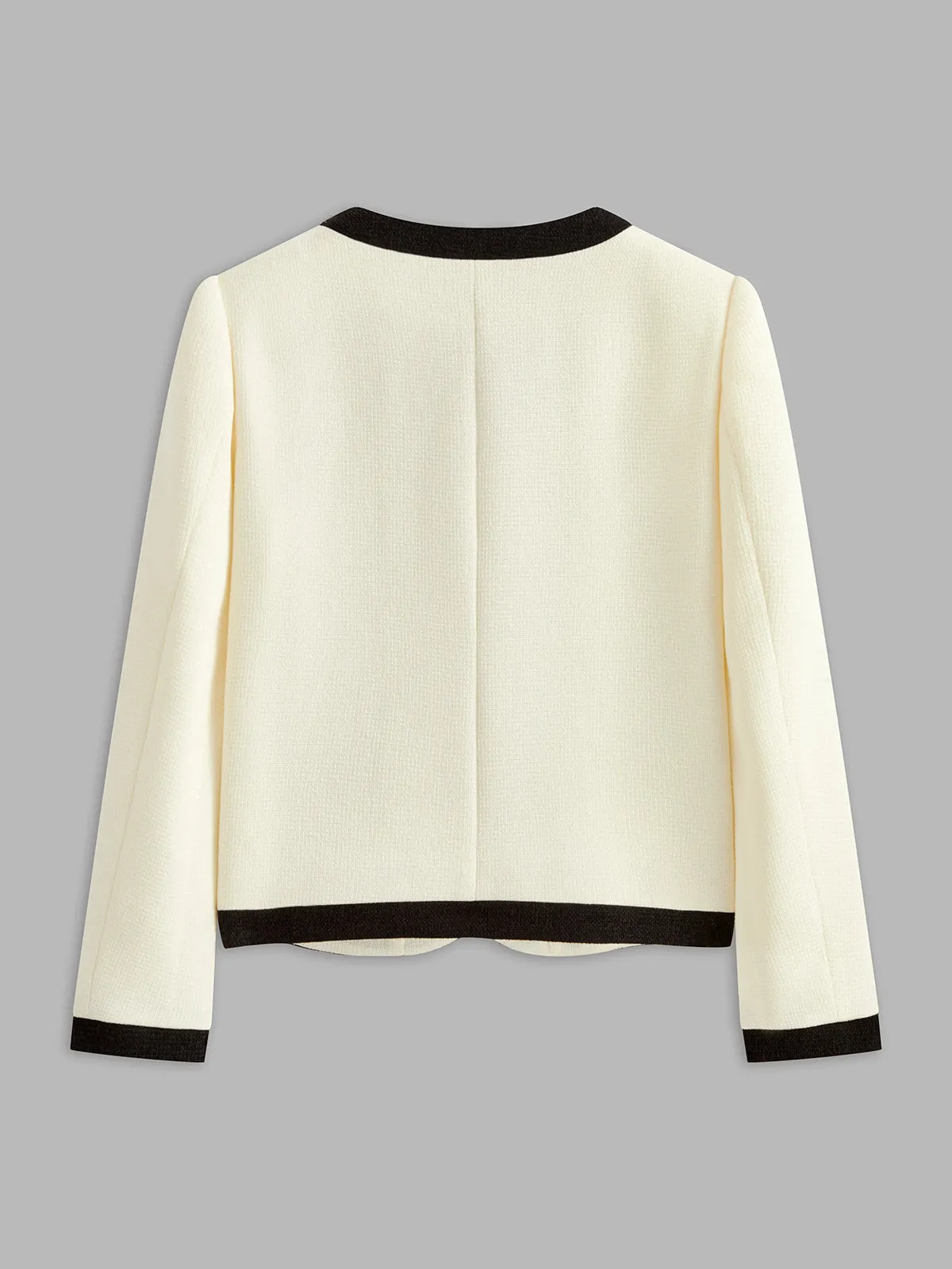 Contrast Binding Bow Button Cardigan sold by COMMENSE product image thumbnail 3