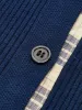 Color Block Button Panel Cardigan sold by COMMENSE