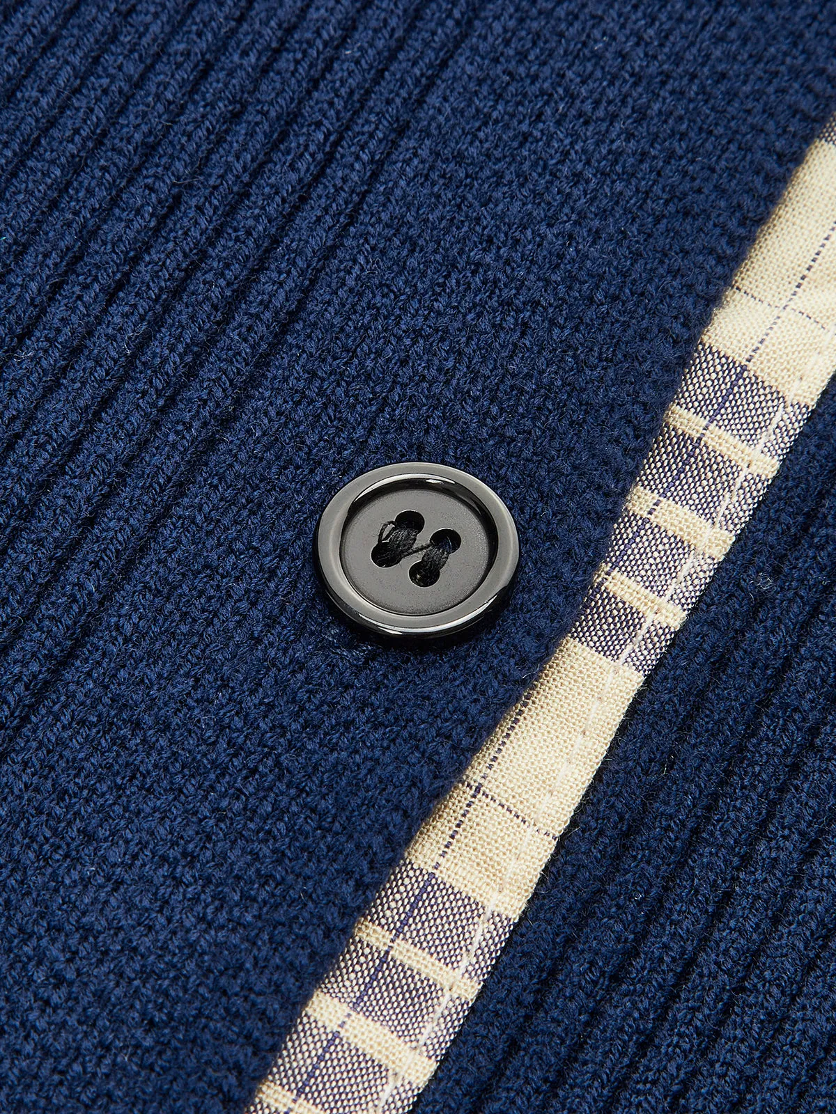 Color Block Button Panel Cardigan sold by COMMENSE product image thumbnail 4