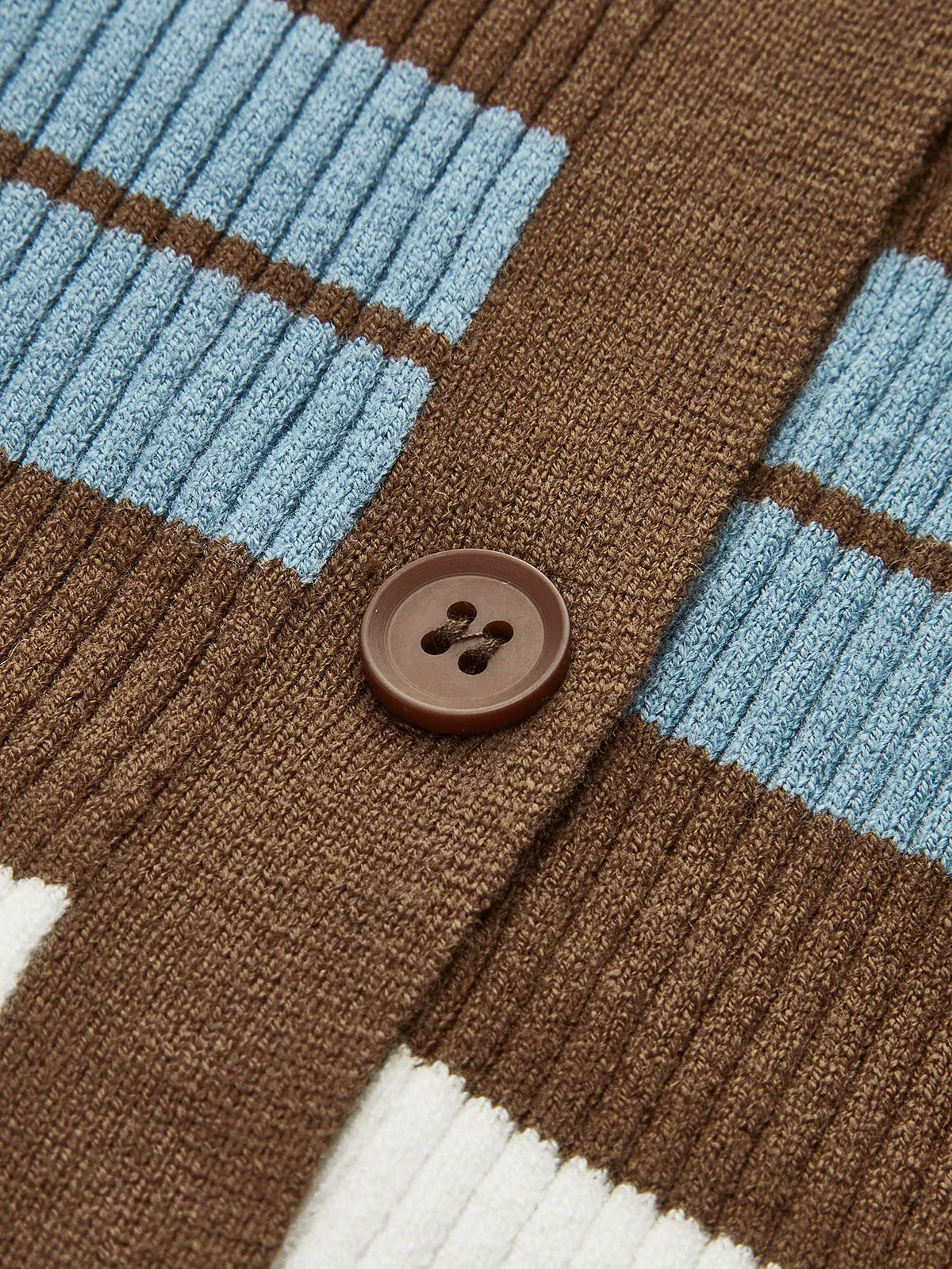 Color Block Lapel Slim Cardigan sold by COMMENSE product image thumbnail 2