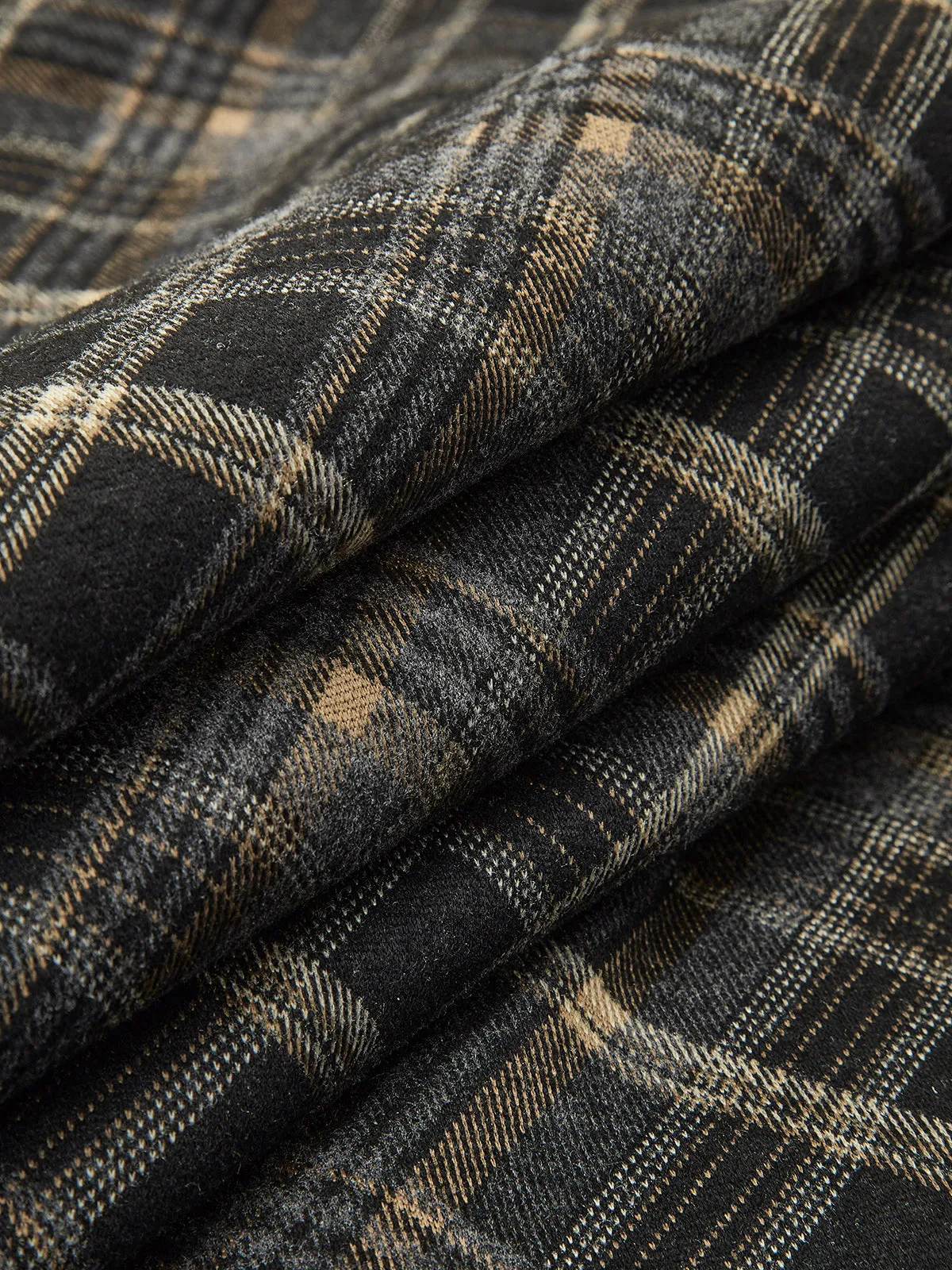 Elastic Waist Checked Slit Skirt sold by COMMENSE product image thumbnail 3