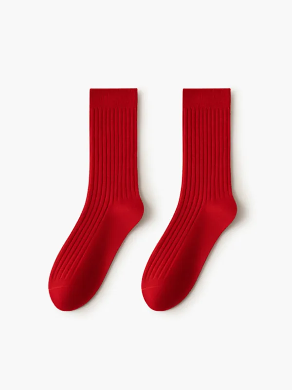 Pinstripe Mid-Calf Socks sold by COMMENSE