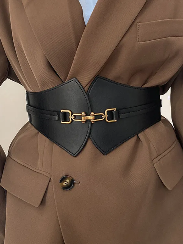 Metal Decor Elastic Wide Belt sold by COMMENSE