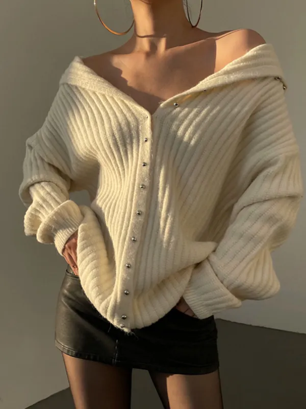 Elegant Button Cardigan sold by COMMENSE