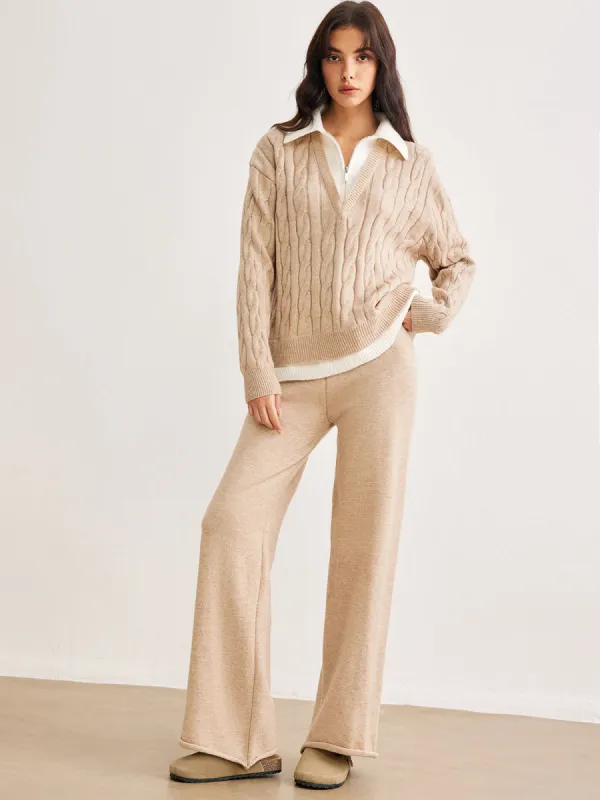 2 in 1 Cozy Twist Sweater Co-ord sold by COMMENSE
