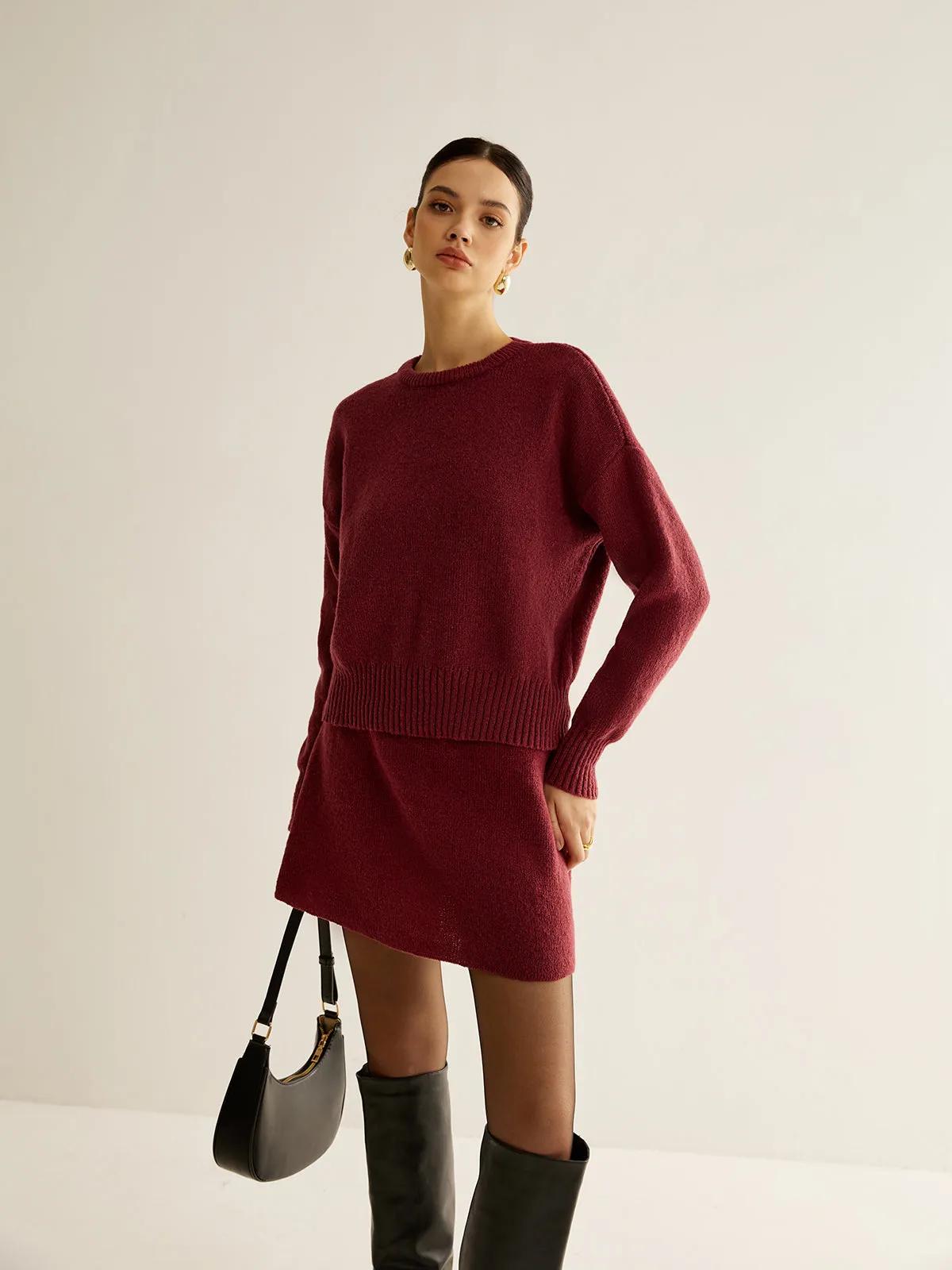 Minimalist Plain Soft Sweater Co-ord sold by COMMENSE product image thumbnail 4