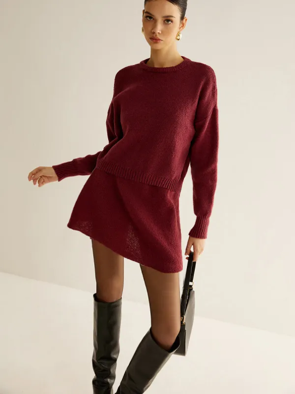 Minimalist Plain Soft Sweater Co-ord sold by COMMENSE