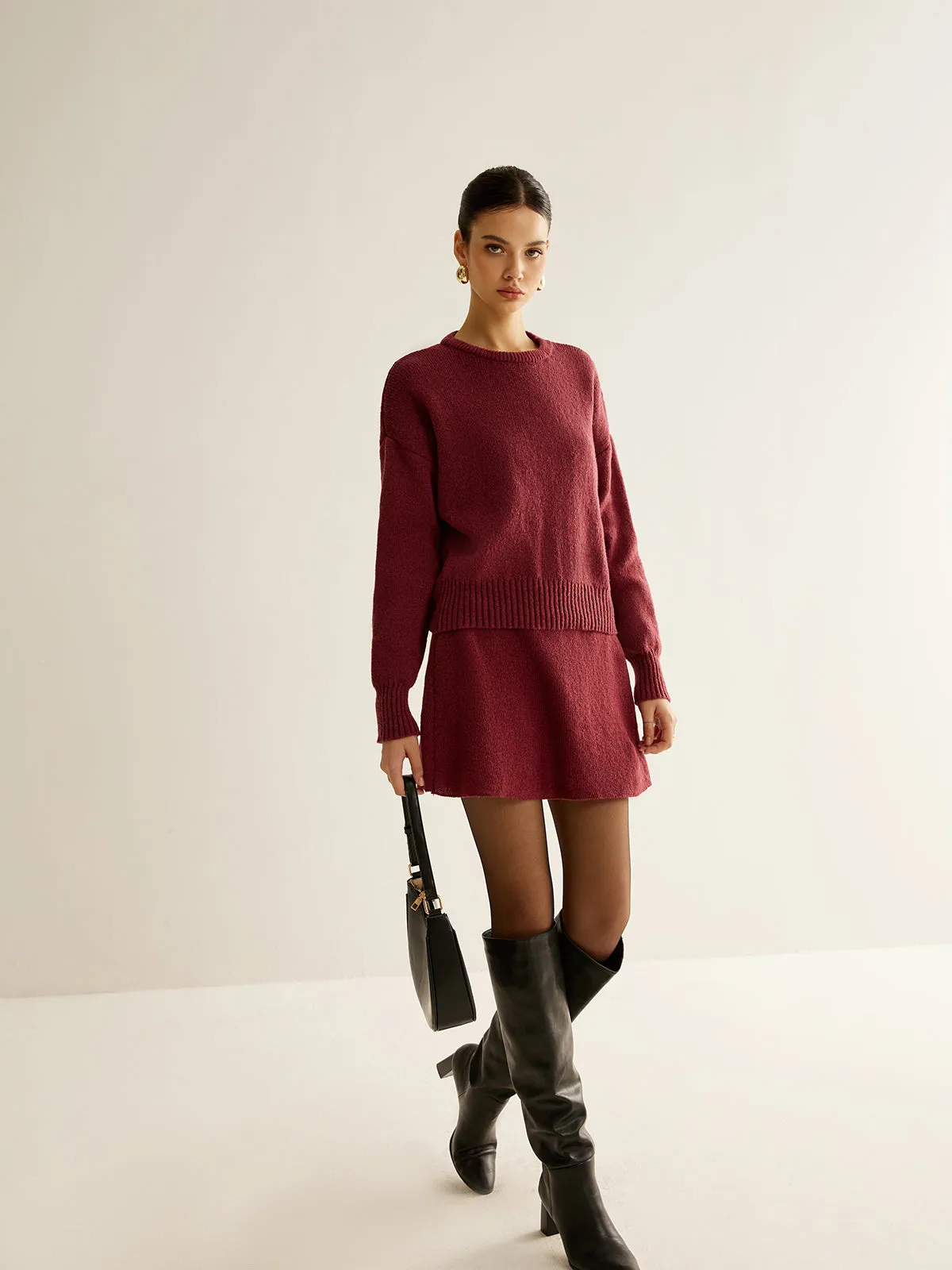 Minimalist Plain Soft Sweater Co-ord sold by COMMENSE product image thumbnail 2