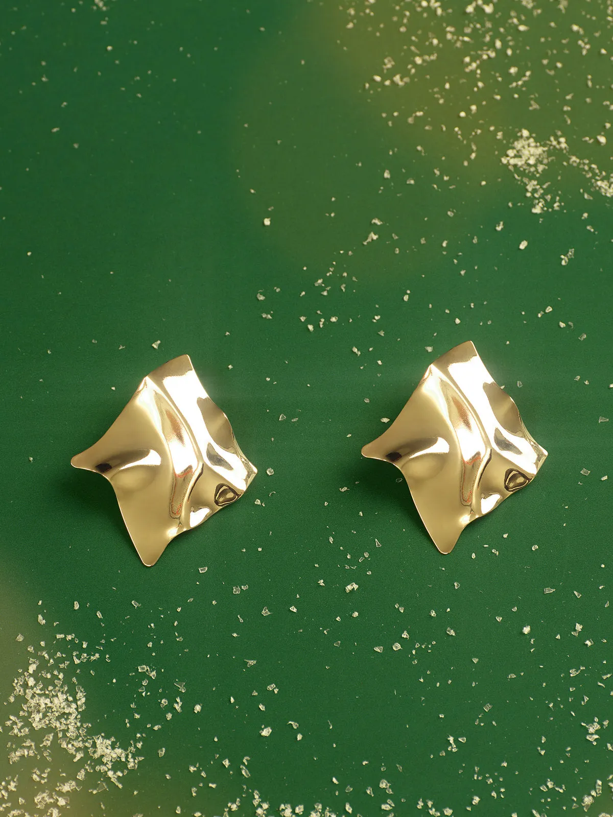 Minimalist Pleated Stud Earrings sold by COMMENSE product image thumbnail 2