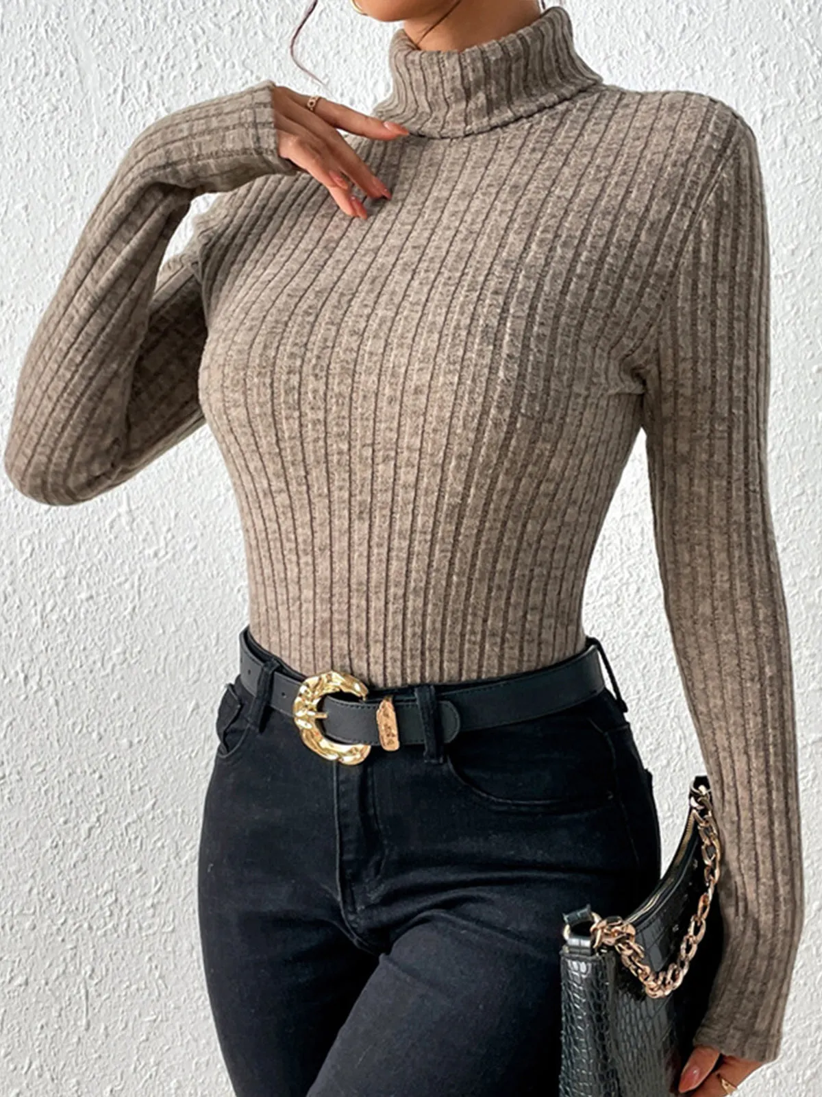 Stand Collar Brushed Top sold by COMMENSE product image thumbnail 5