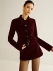 Velvet Lapel Short Blazer sold by COMMENSE