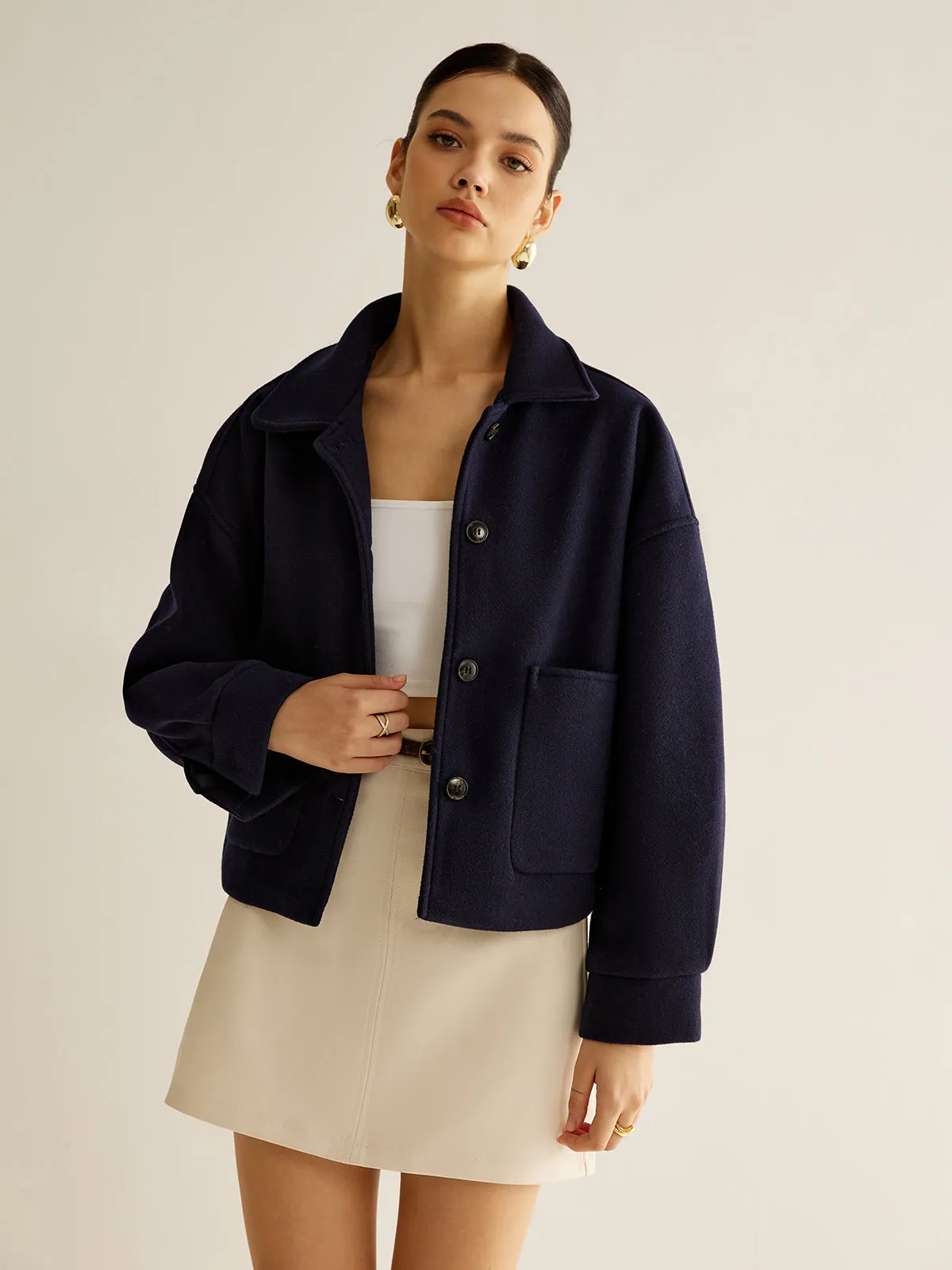 Casual Pockets Button Jacket sold by COMMENSE product image thumbnail 2
