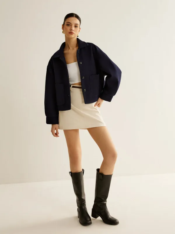 Casual Pockets Button Jacket sold by COMMENSE