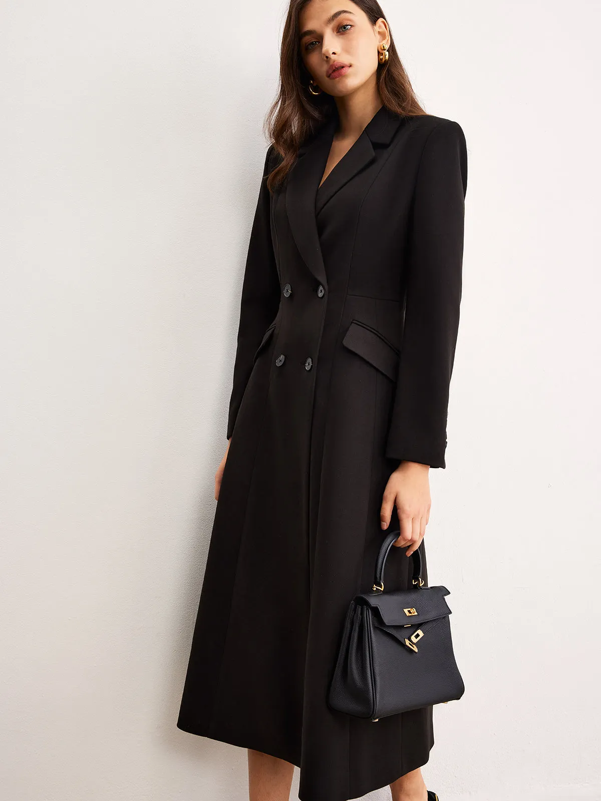 Button Lapel Long Blazer sold by COMMENSE product image thumbnail 3