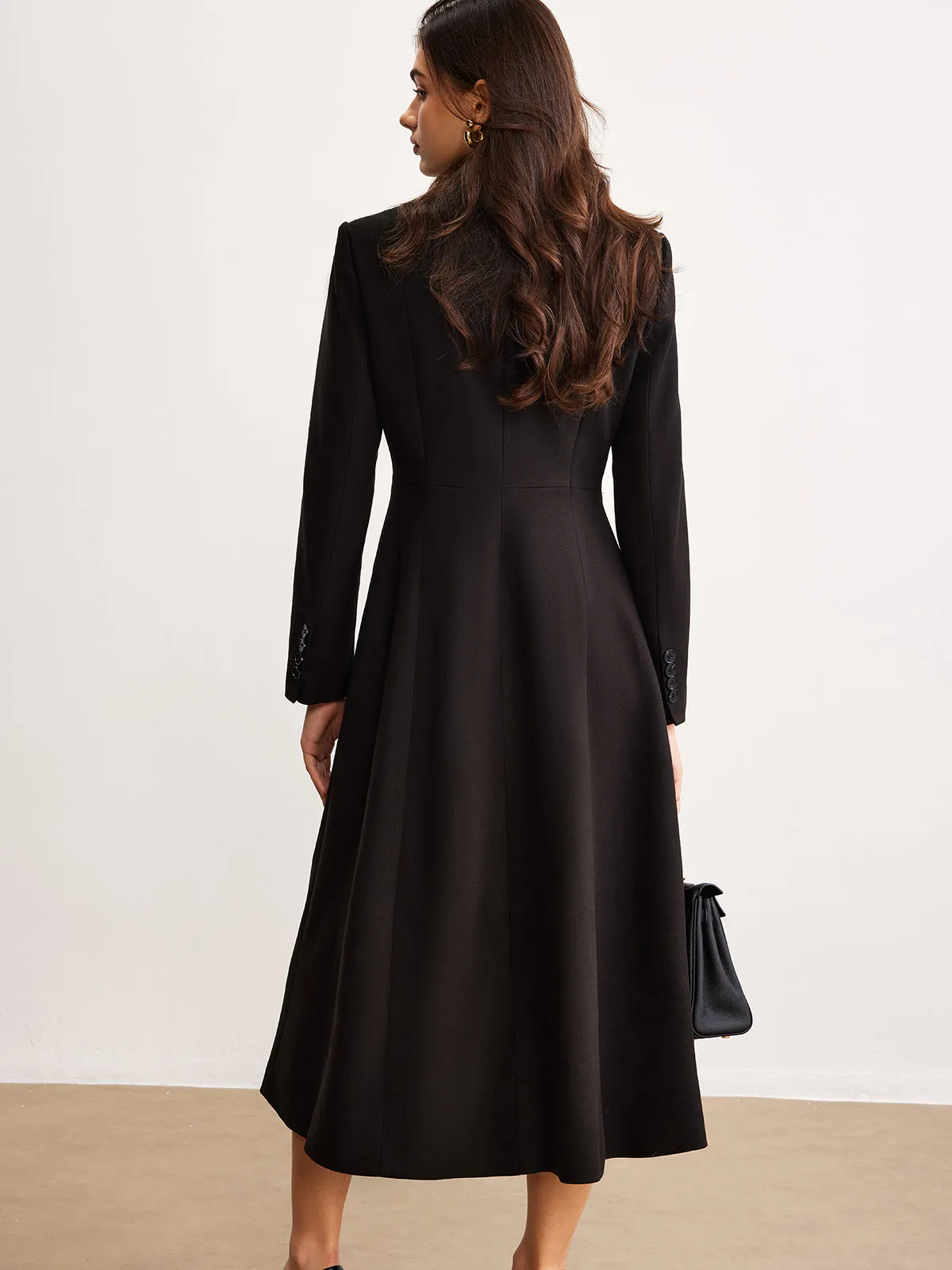 Button Lapel Long Blazer sold by COMMENSE product image thumbnail 4