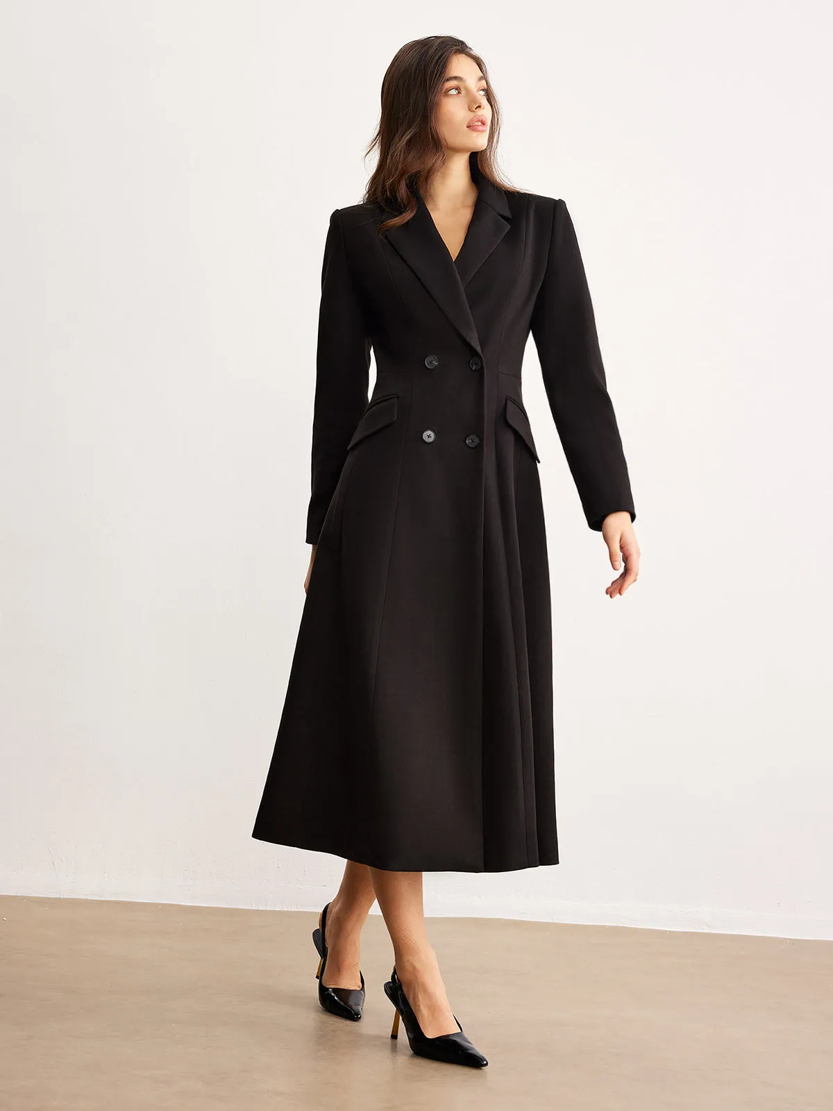 Button Lapel Long Blazer sold by COMMENSE product image thumbnail 5
