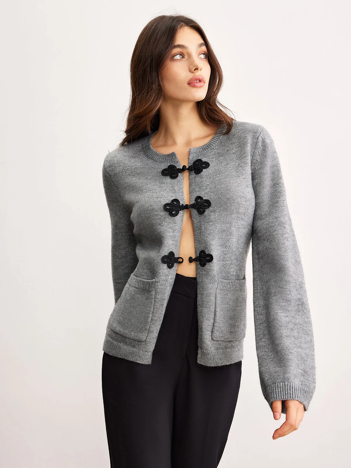 Leisure Chinese Knot Button Cardigan sold by COMMENSE product image thumbnail 5
