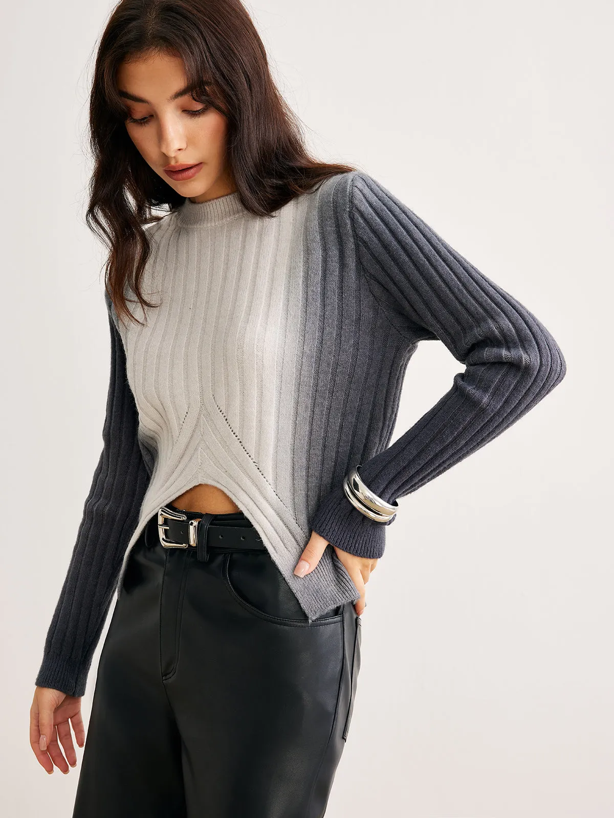 Gradient Split Sweater sold by COMMENSE product image thumbnail 3