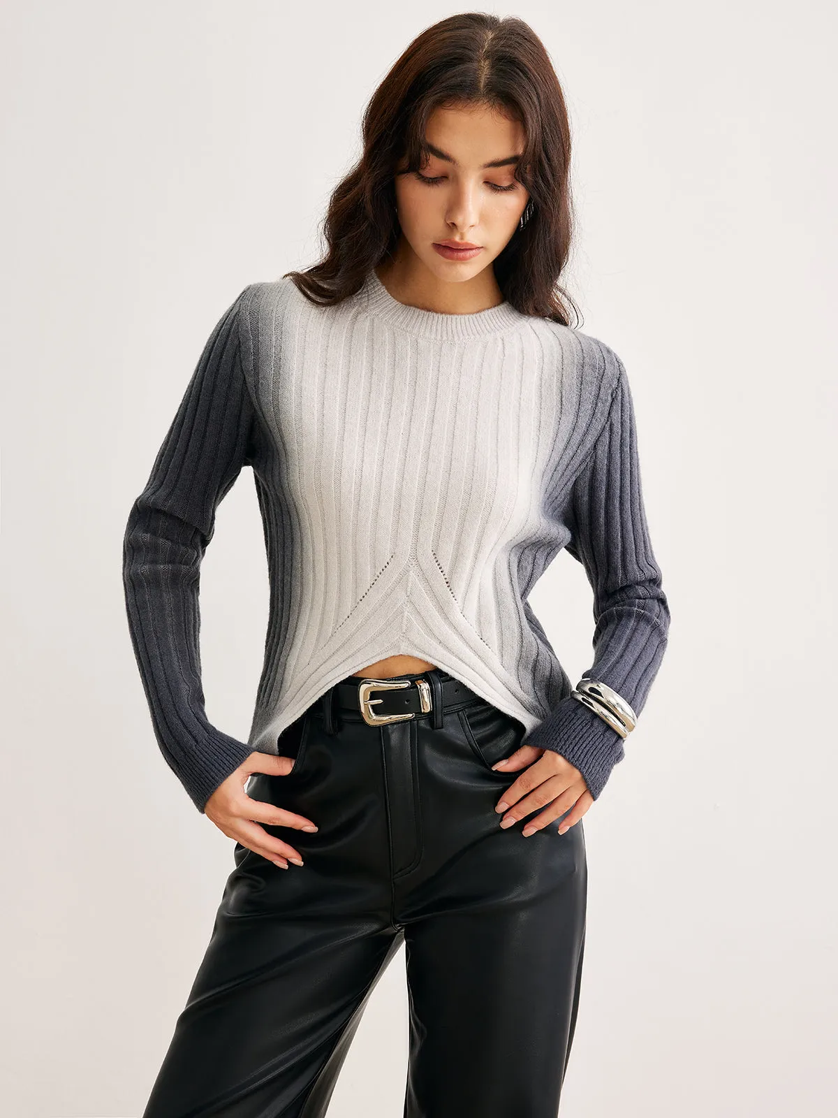 Gradient Split Sweater sold by COMMENSE product image thumbnail 2