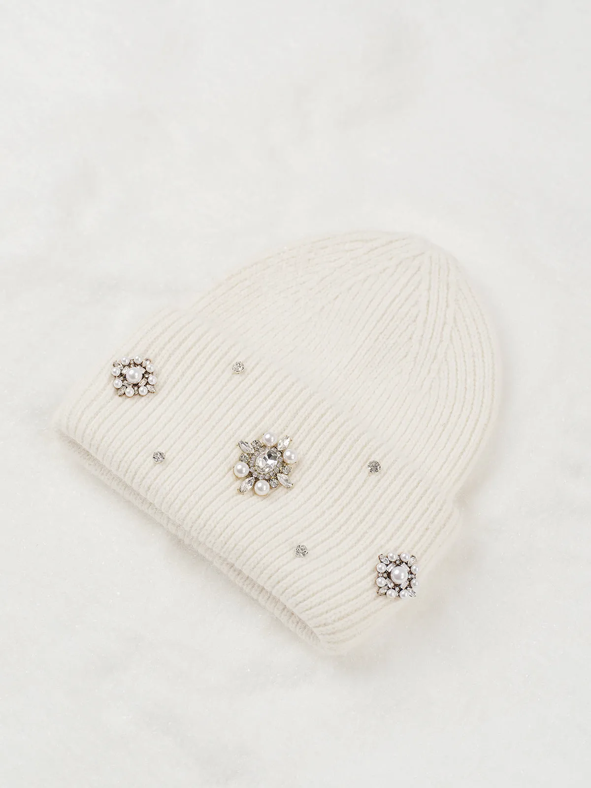 Rhinestone Rabbit Fur Beanie sold by COMMENSE product image thumbnail 5