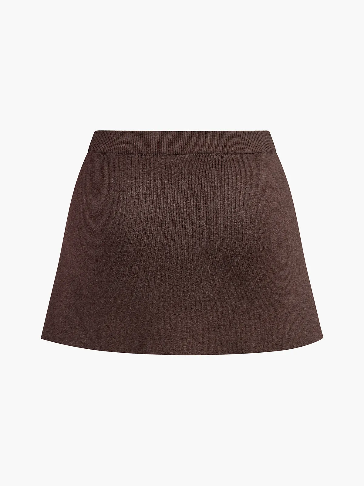 Elastic Waist Pleated Knit Skirt sold by COMMENSE product image thumbnail 3