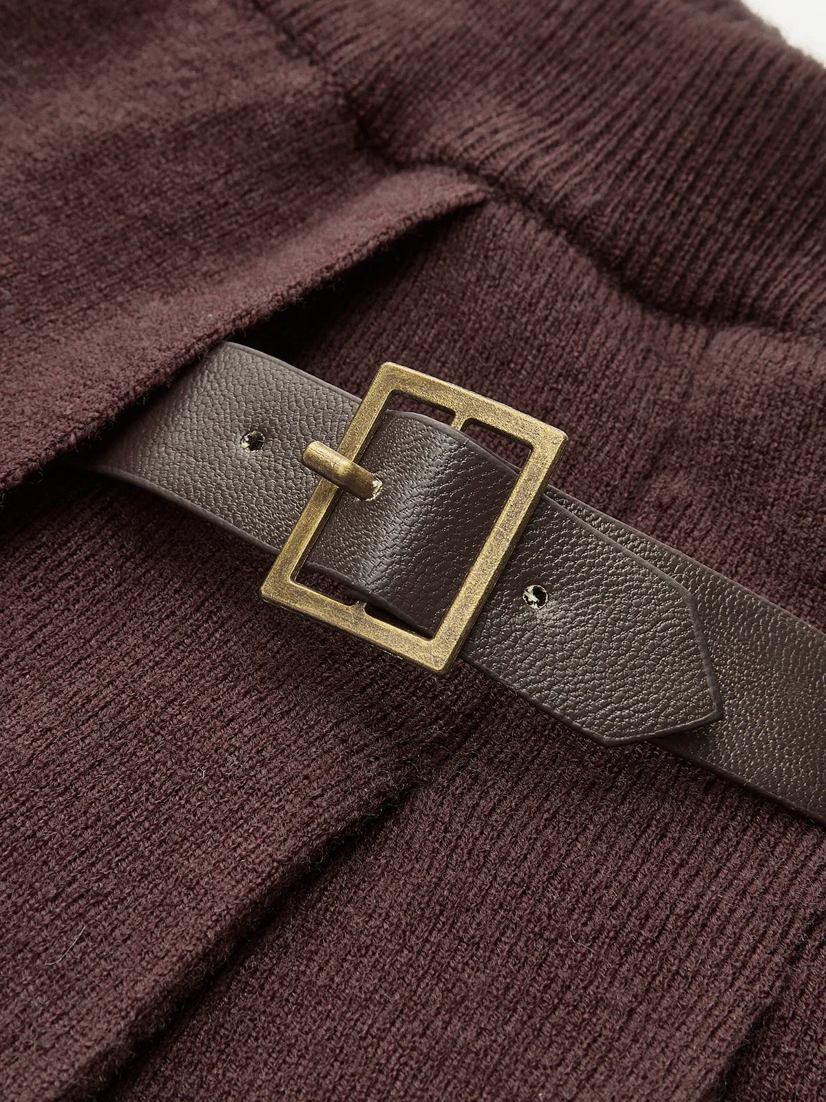 Elastic Waist Pleated Knit Skirt sold by COMMENSE product image thumbnail 2