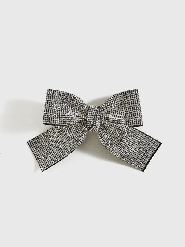 Rhinestone Bow Hair Clip made by COMMENSE