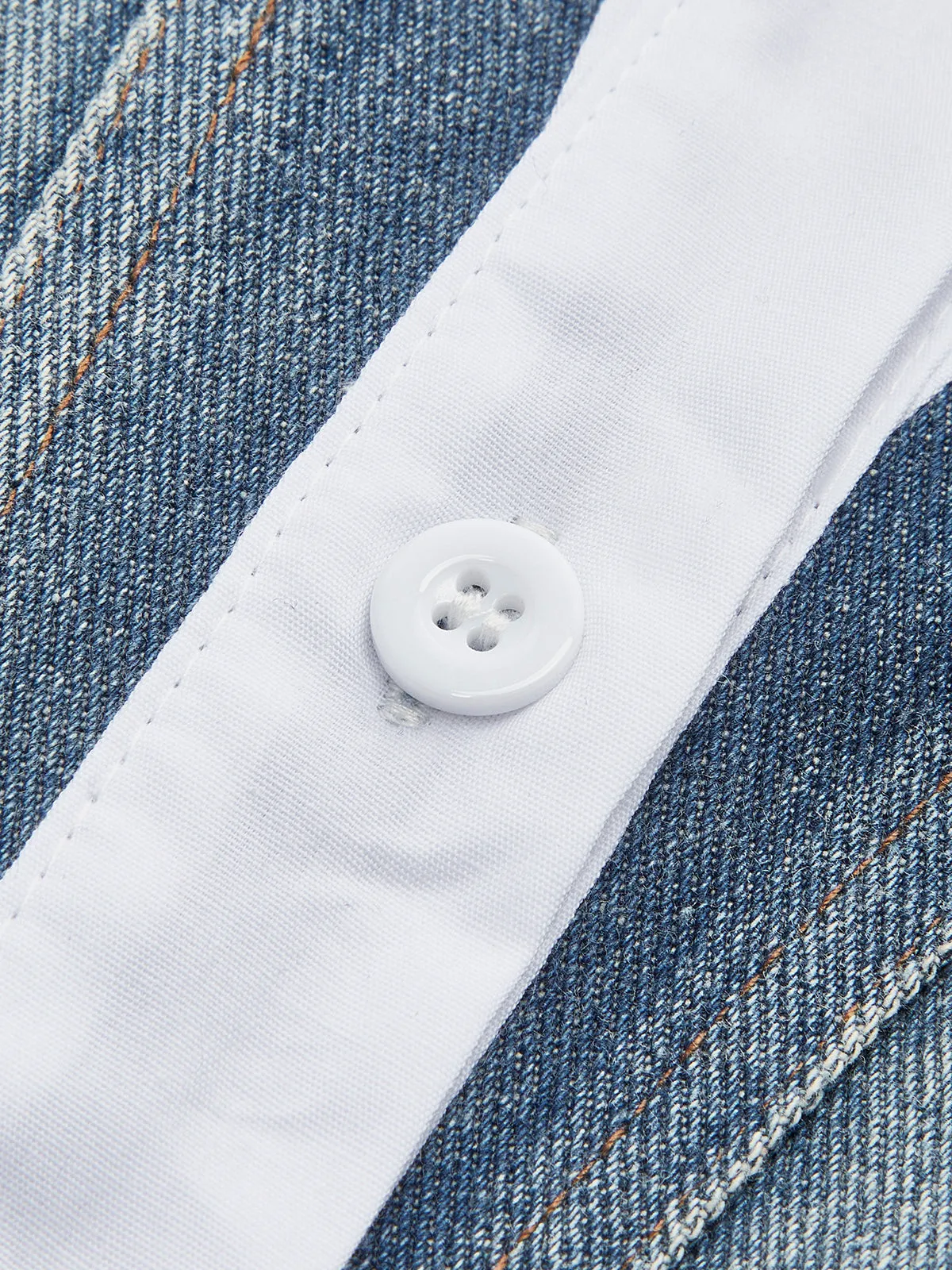 Panel Crop Polo Shirt sold by COMMENSE product image thumbnail 3