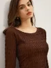 Plain Crinkle Textured Dress Without Belt sold by COMMENSE