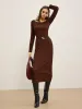 Plain Crinkle Textured Dress Without Belt sold by COMMENSE