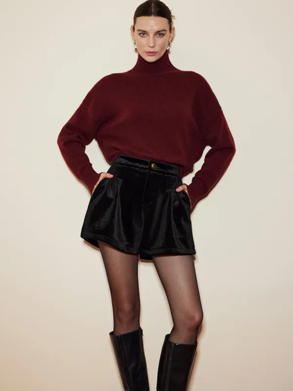 Elegant Mock Neck Shift Sweater sold by COMMENSE
