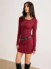 Plain Piping Tight Dress Without Belt sold by COMMENSE