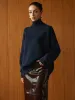 Versatile Plain Turtleneck Sweater sold by COMMENSE