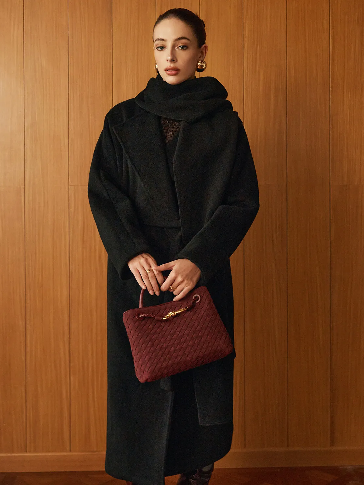 Versatile Belted Warm Coat With Scarf sold by COMMENSE product image thumbnail 5