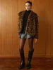 Leopard Printed Faux Fur Warm Coat sold by COMMENSE